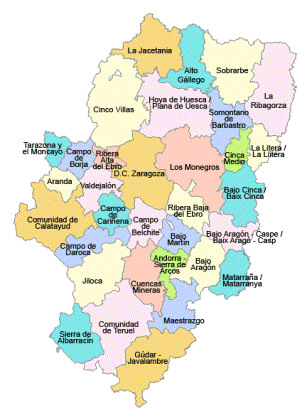 Mapa de Aragón