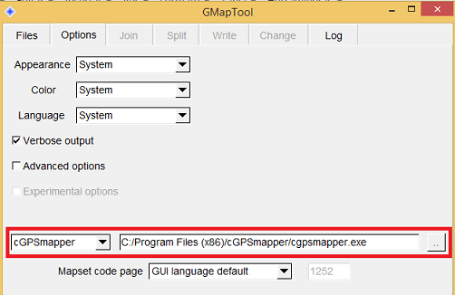 Configuración cGPSmapper