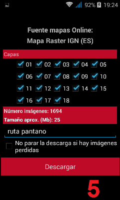 Mapa IGN en Oruxmaps