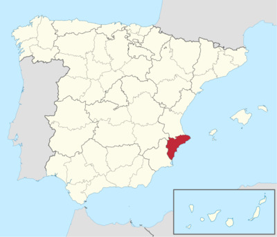 Mapa de Alicante