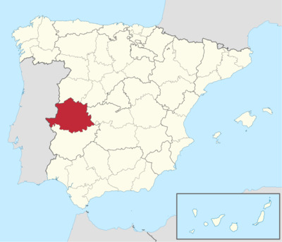 Mapa de Cáceres