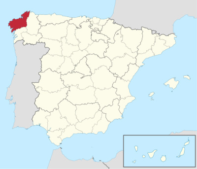 Mapa de La Coruña