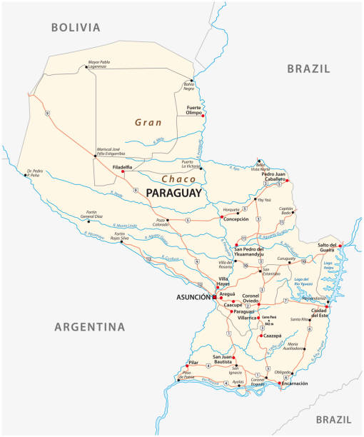 Mapa de carretera de Paraguay